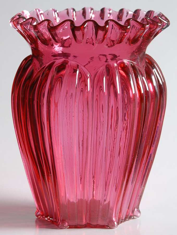 Country Cranberry 4" Flower Vase by Fenton-1