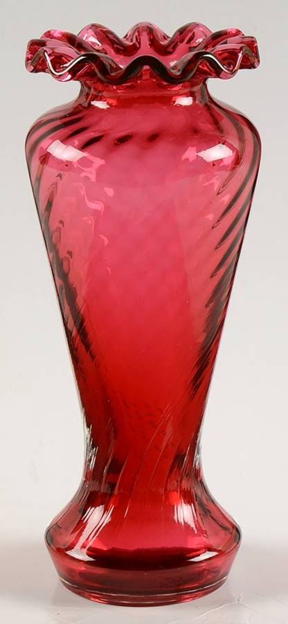 Country Cranberry 7" Bud Vase by Fenton-1