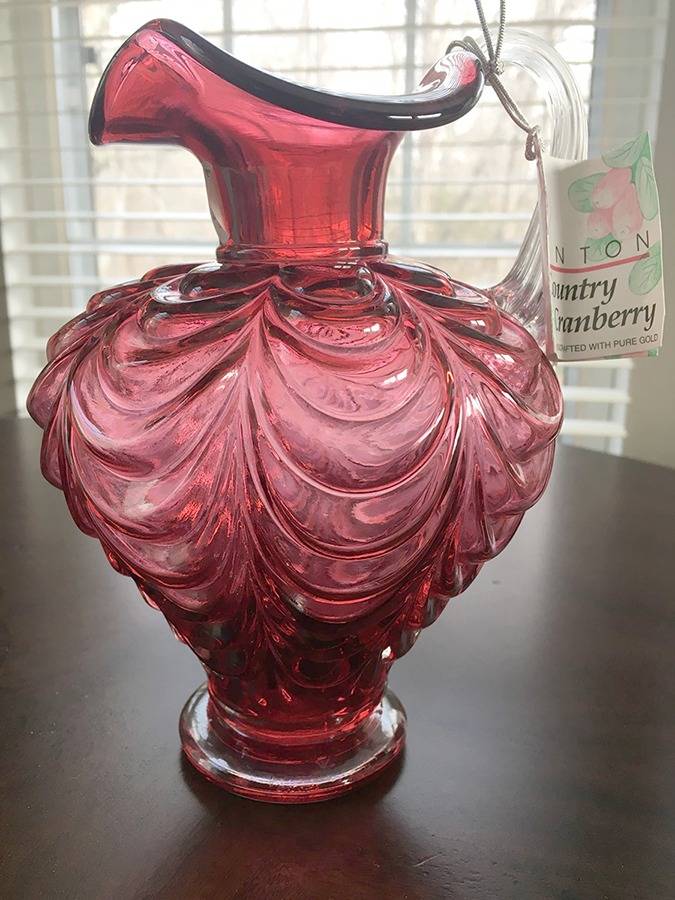 Country Cranberry 24 Oz Pitcher by Fenton-1