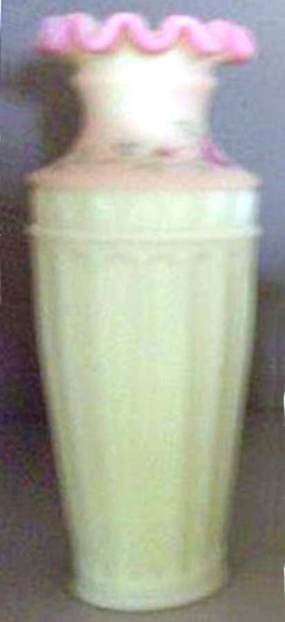 Rose Burmese (Qvc) 7" Flower Vase by Fenton-1