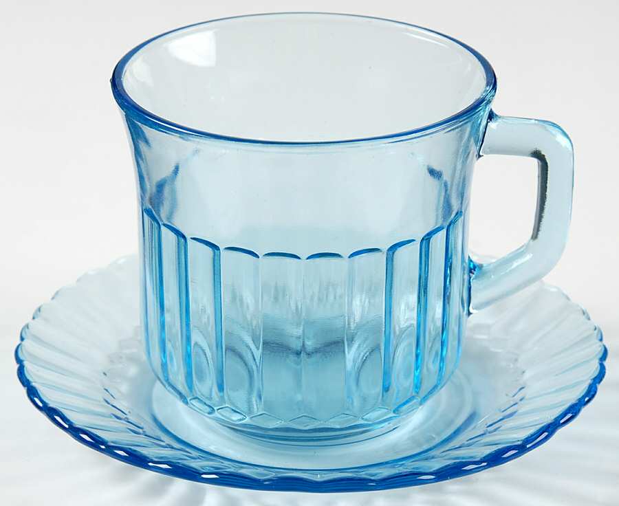 FCG3 Blue (Azure) Cup & Saucer Set by Forte Crisa-1
