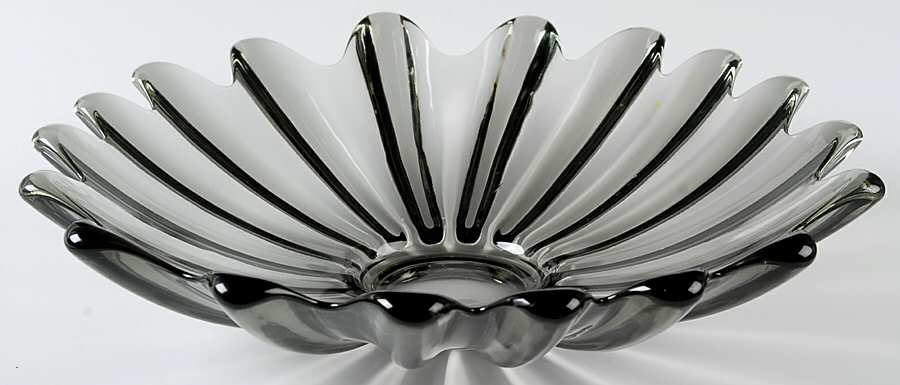 Celestial Smoke 11" Round Bowl by Federal Glass -1