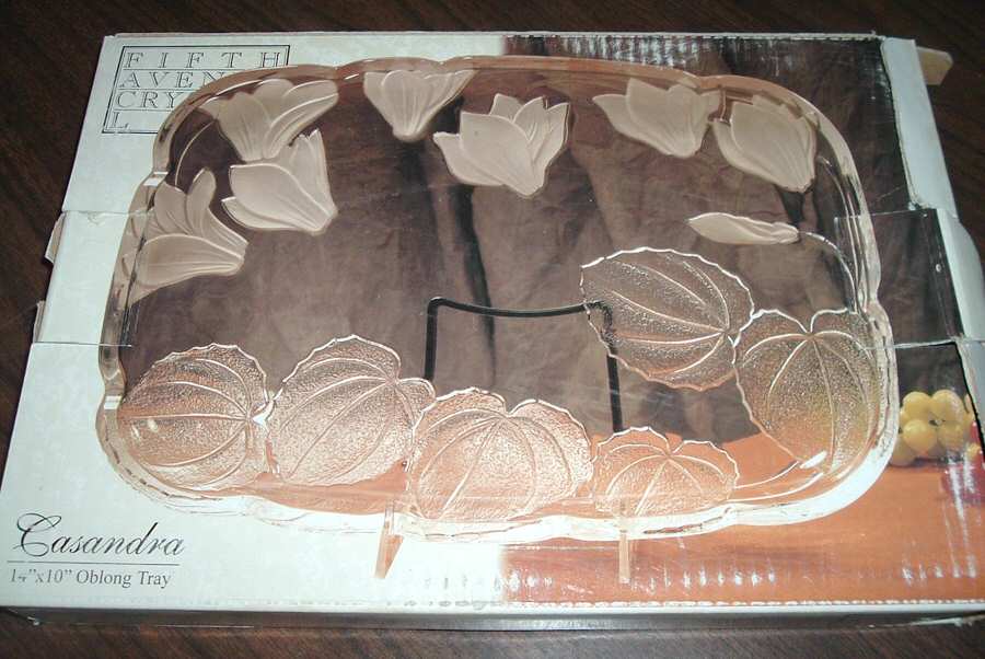 Casandra 14" Oblong Tray by Fifth Avenue-1