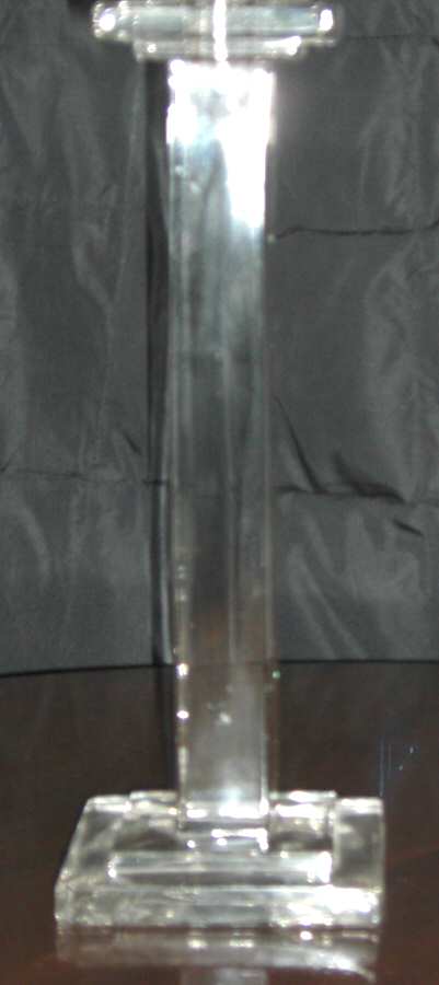 19 Clear 12" Tall Single Light Candlestick by Fostoria-1