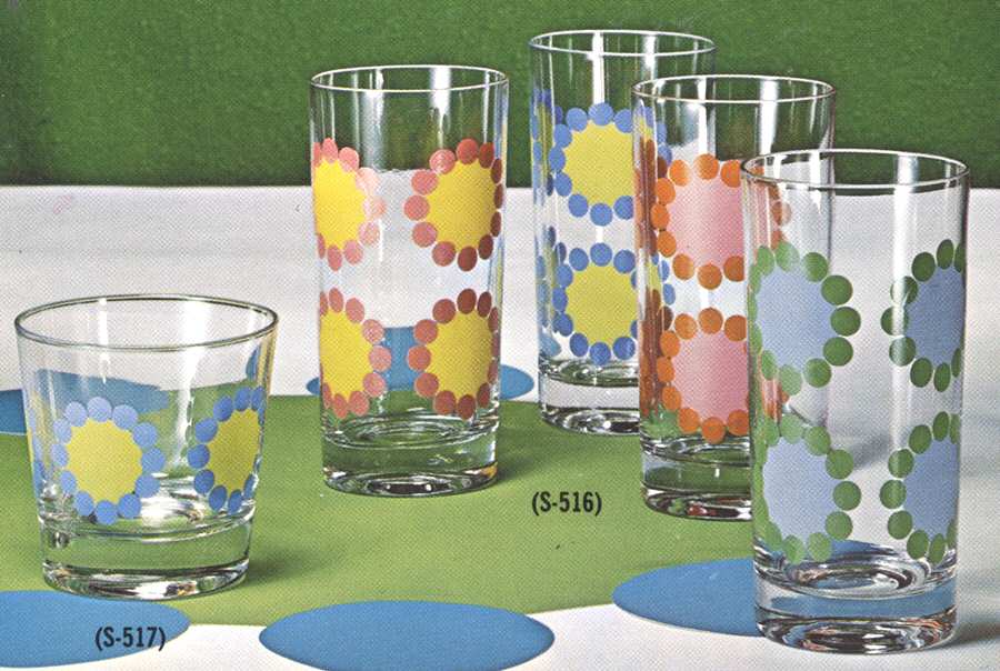 Mod Daisy 12 Oz Flat Tumbler by Federal Glass -1