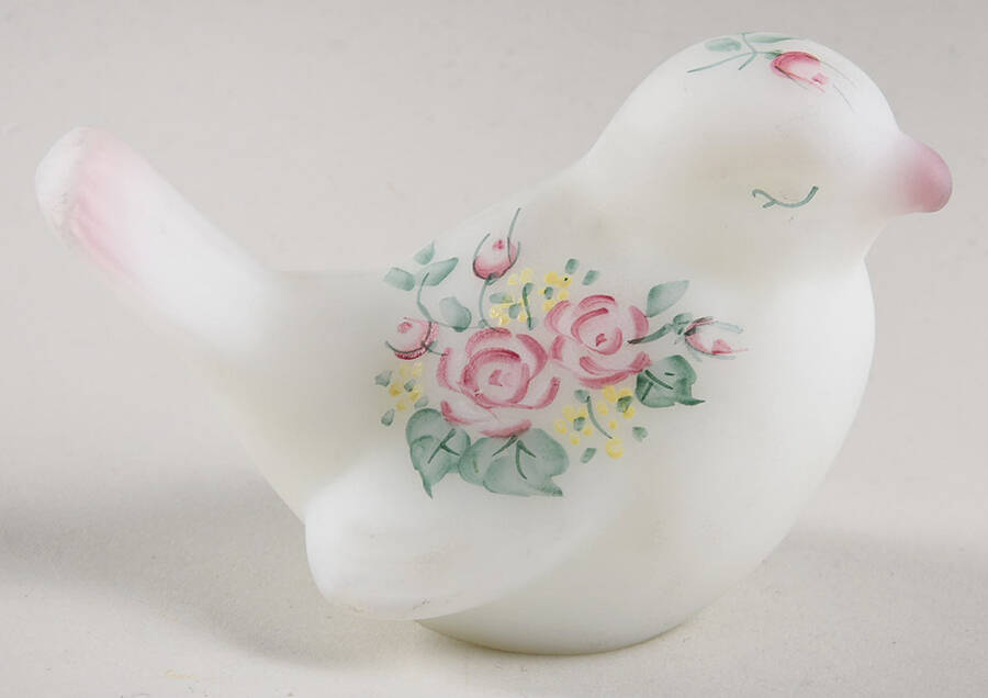 Rose Garden Bird Figurine by Fenton-1