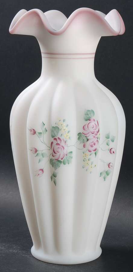 Rose Garden 11" Flower Vase by Fenton-1