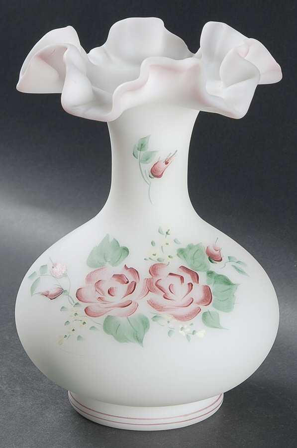Rose Garden 8" Flower Vase by Fenton-1