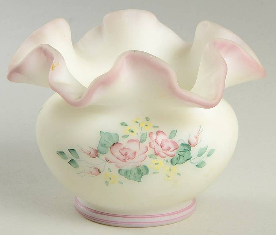 Rose Garden 4" Flower Vase by Fenton-1