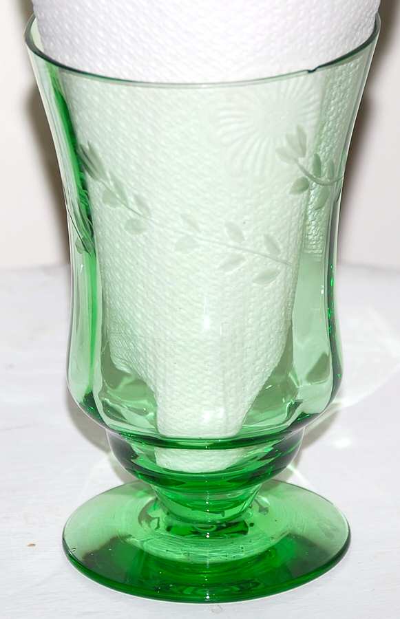 870-1 Green Footed Tumbler by Fostoria-1