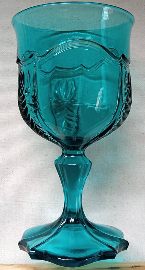 Teal Royale Water Goblet by Fenton-1