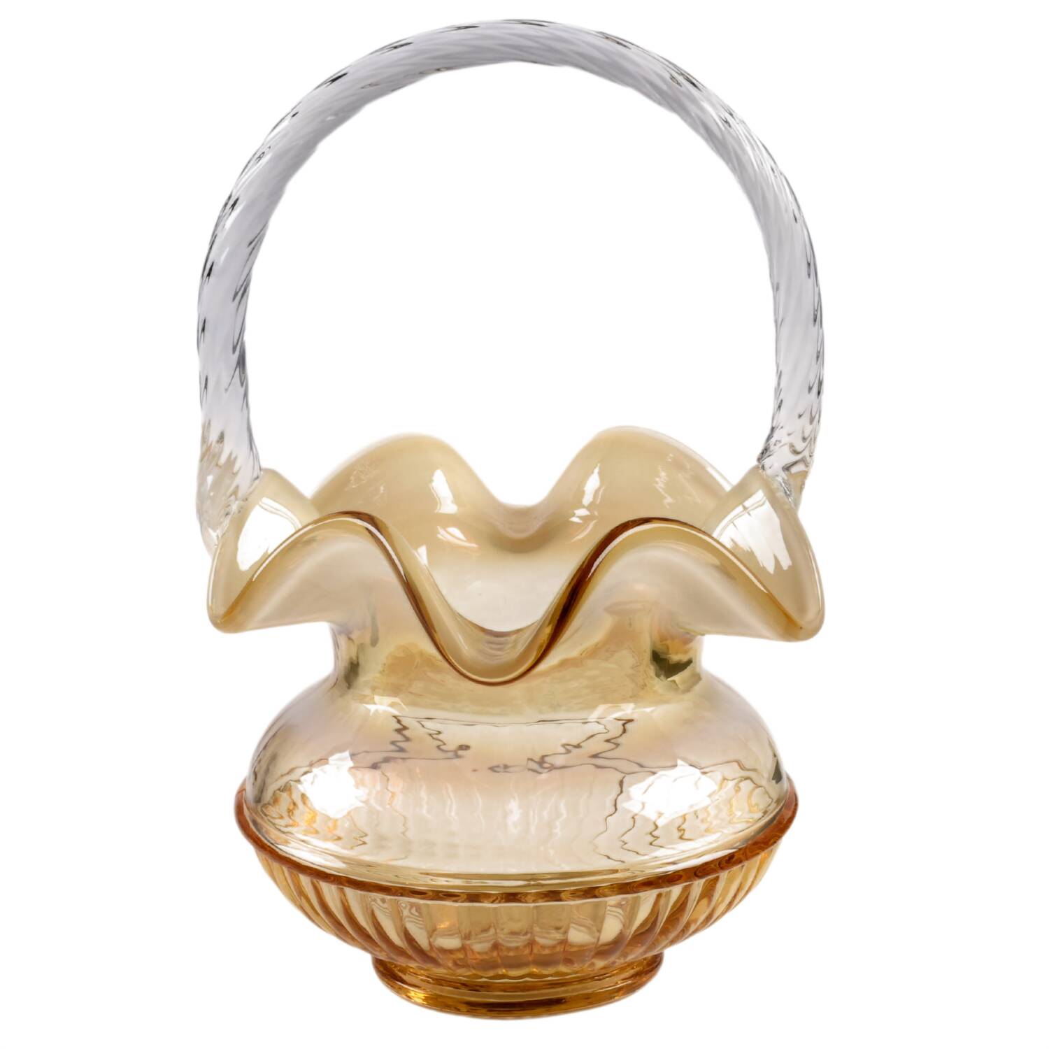 Fenton Baskets #8133 Adam's Rib Basket by Fenton-1