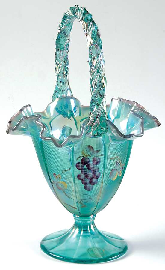 Fenton Baskets #C65746P Paneled 11" Basket by Fenton-1