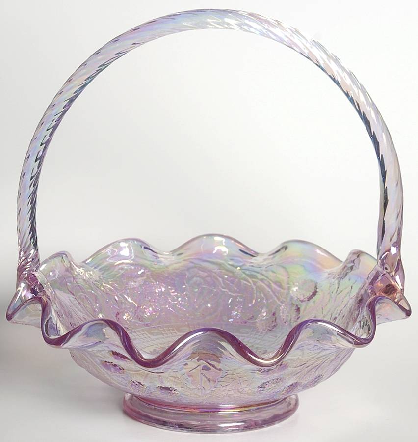 Fenton Baskets #CV130CV Persian Medallion 8" Basket by Fenton-1