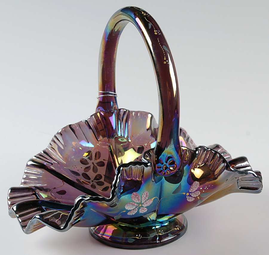Fenton Baskets #CV0468U Melon 7" Basket by Fenton-1