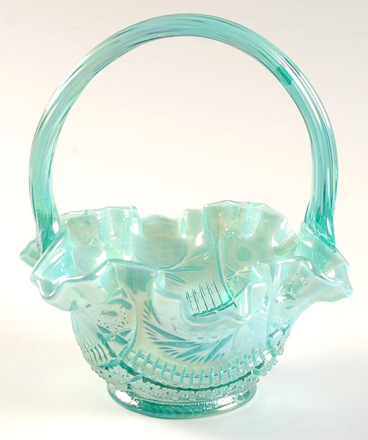 Fenton Baskets #C10789 (C8636XV) Sunburst 7" Basket by Fenton-1