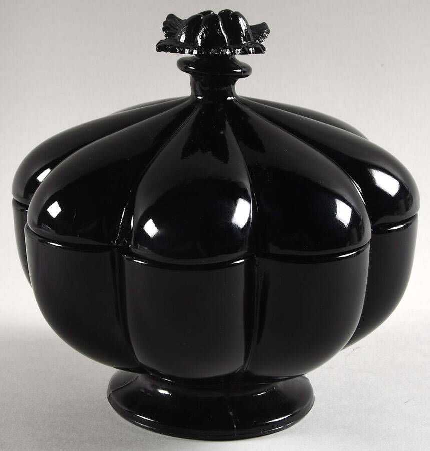 Black (Older) Candy Box & Lid by Fenton-1