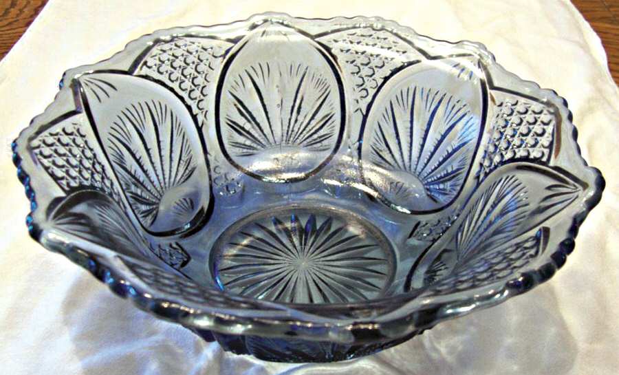 Federal Blue 9" Flared Bowl by Fenton-1
