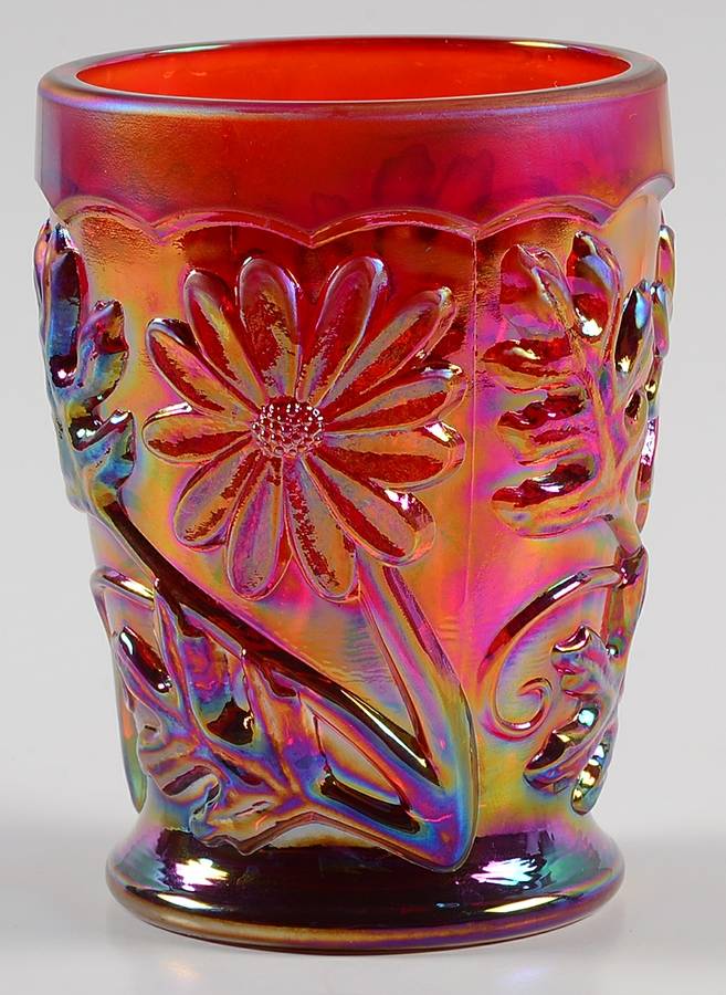 Ruby Carnival 9 Oz Flat Tumbler by Fenton-1