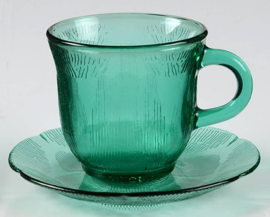 FCG2 Green Flat Cup & Saucer Set by Forte Crisa-1