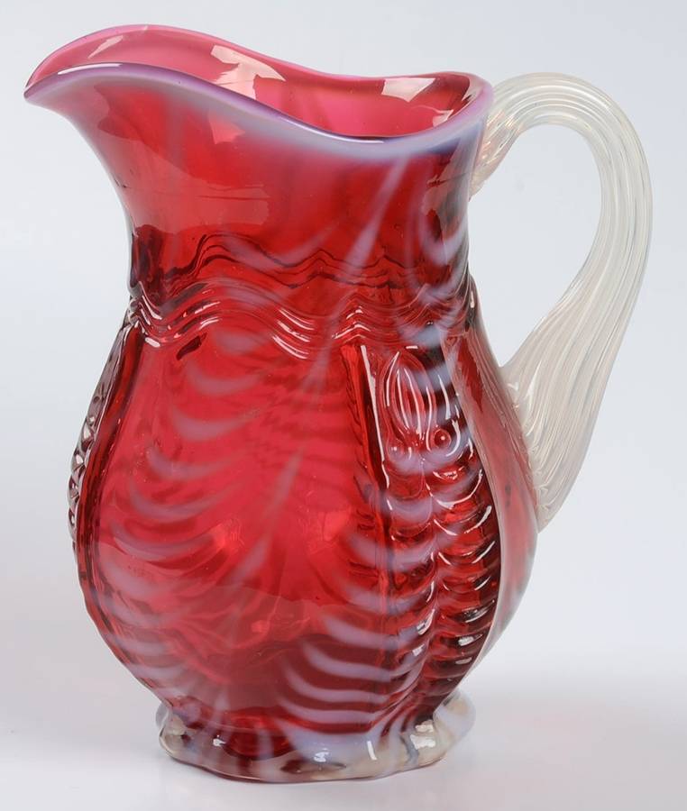 Cranberry Opalescent 8 Oz Pitcher by Fenton-1