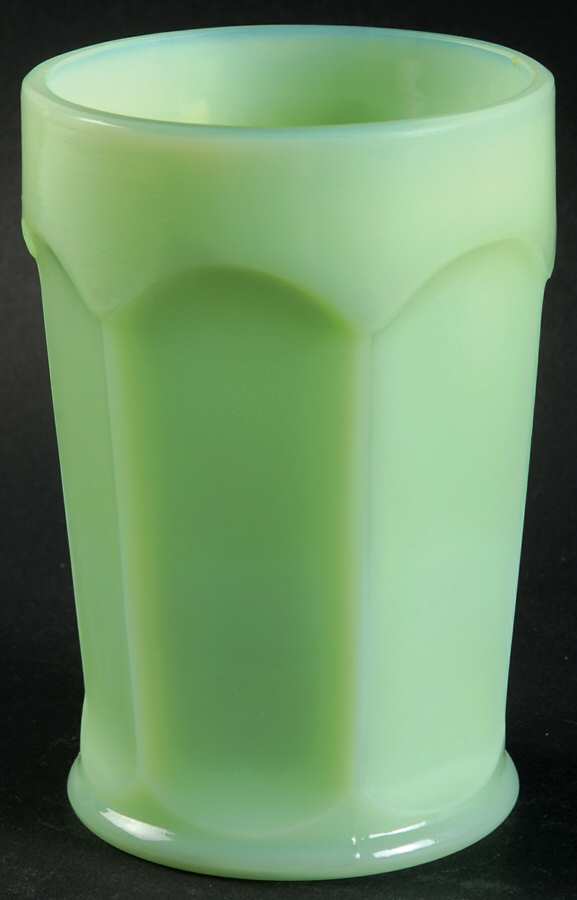 Jadeite-Green Glass 6 Oz Flat Tumbler by Martha Stewart-1