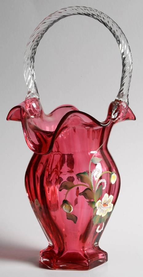 Roselle #1533 Hexagonal 11" Basket by Fenton-1