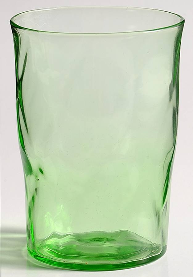 Diamond Optic Green Flat Juice Glass by Federal Glass -1