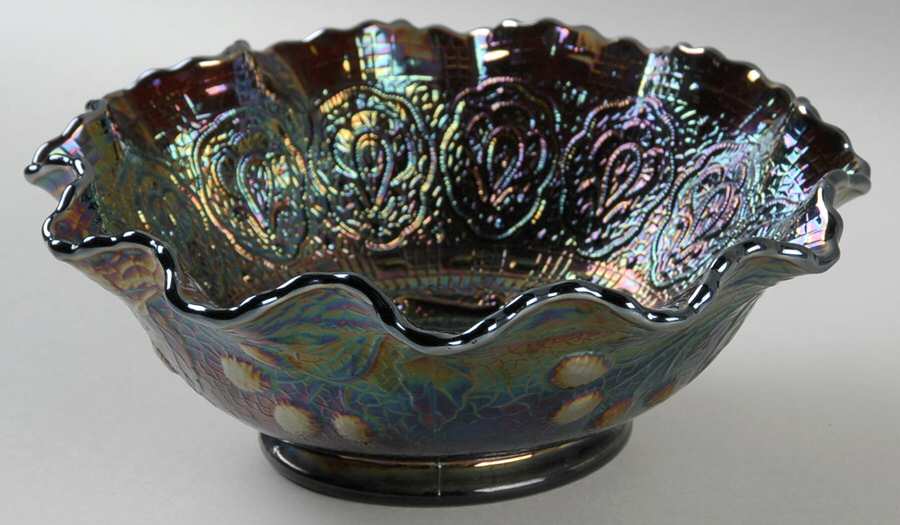 Amethyst Carnival Original Formula (Newer) #8224 7" Persian Medallion Bowl by Fenton-1