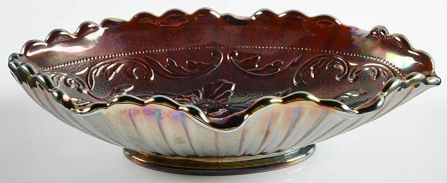 Amethyst Carnival Original Formula (Newer) 7" Oval Relish by Fenton-1