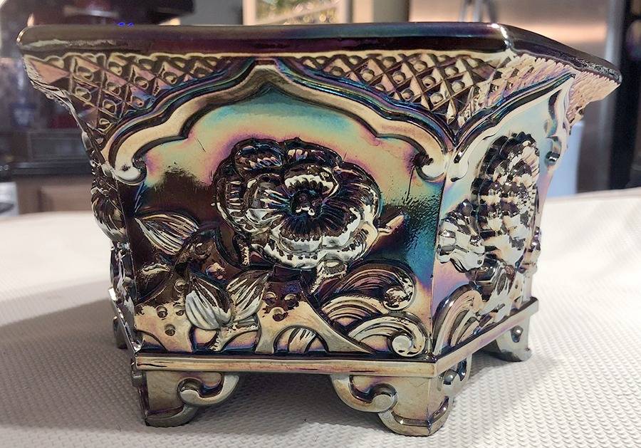 Amethyst Carnival Original Formula (Newer) 5" Planter Bowl by Fenton-1
