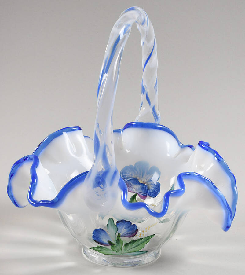 Qvc Exclusives 7" Georgian Tumbler Basket by Fenton-1