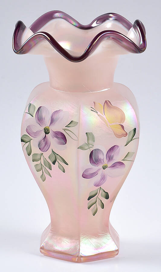 Qvc Exclusives #C45103 9" Hexagonal Vase by Fenton-1
