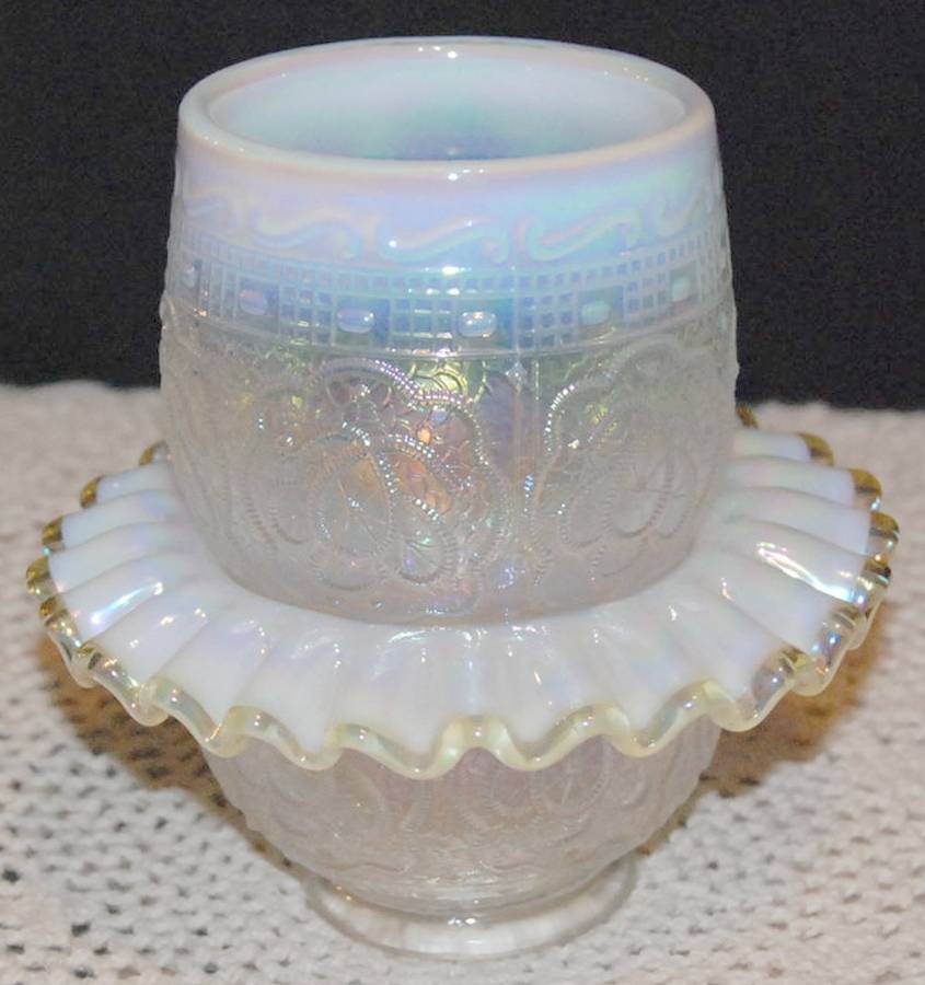 Qvc Exclusives #C54153 (C8408FT) (3 Piece) Fairy Lamp by Fenton-1
