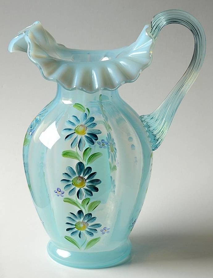 Qvc Exclusives #CV666 2C 32 Oz Wide Rib Pitcher by Fenton-1