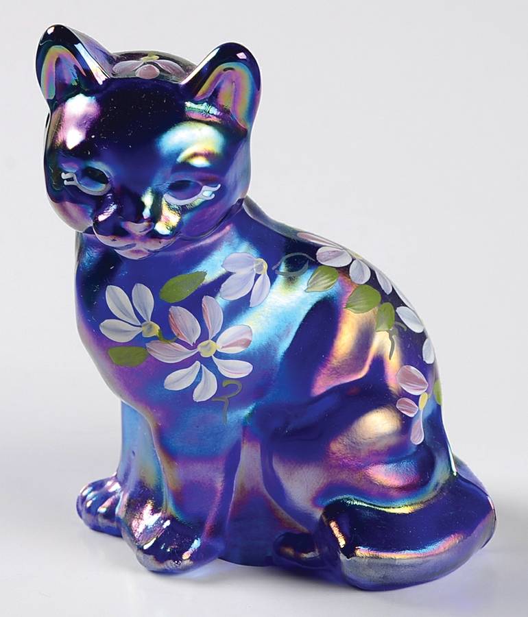 Qvc Exclusives #C5165 3B/C53695 Sitting Cat by Fenton-1