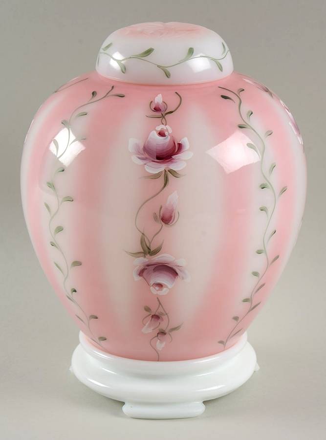 Qvc Exclusives #CV600 ZV Ginger Jar & Lid with Stand by Fenton-1