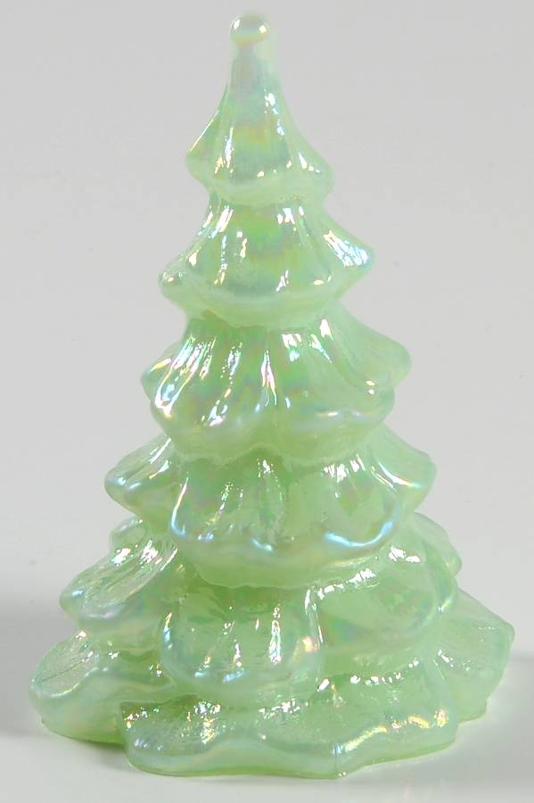 Qvc Exclusives #C54156 (C5550 GeE) 3" Christmas Tree by Fenton-1