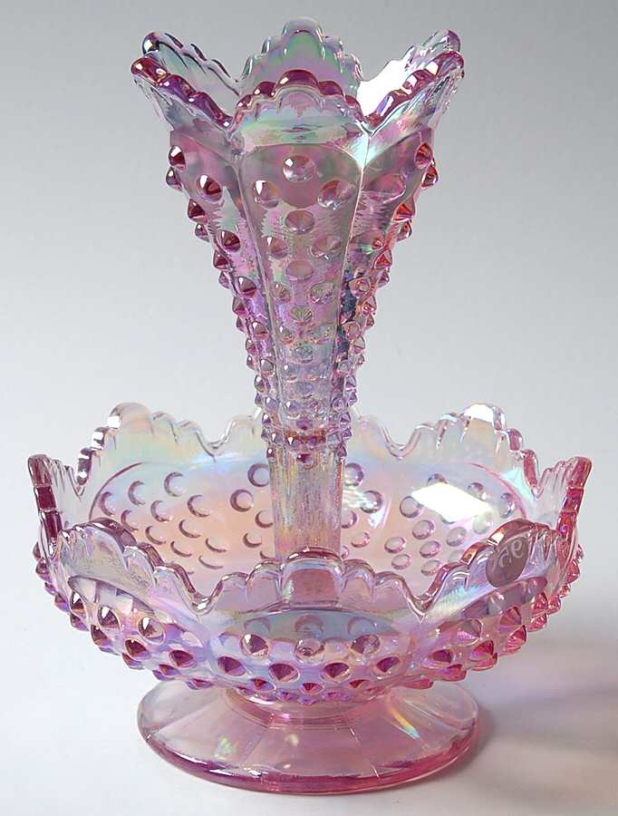 Qvc Exclusives #C3704 2 Piece Epergne Set by Fenton-1