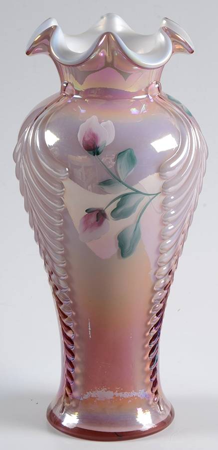 Qvc Exclusives #C3585 (C2782H9) 11" Feather Vase by Fenton-1