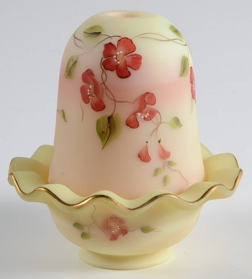 Qvc Exclusives #C05884 (C59803J) (2 Piece) Fairy Lamp by Fenton-1