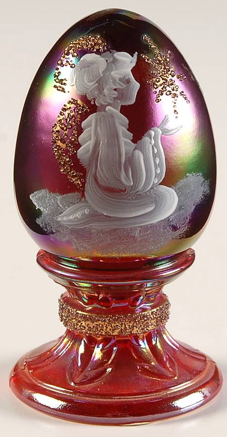 Qvc Exclusives #C18605(C51451T) Egg on Stand by Fenton-1
