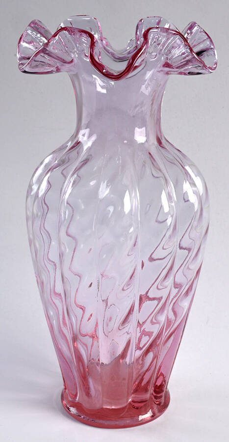 Empress Rose (Transparent) 11" Flower Vase by Fenton-1
