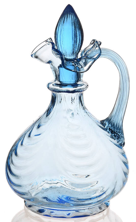 Salem Blue Cruet & Stopper by Fenton-1