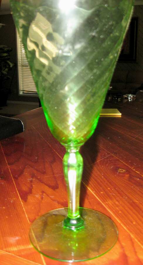 660 Green Water Goblet by Fostoria-1