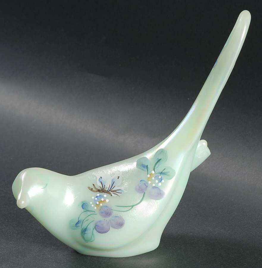 Floral Interlude on Sea Green #5197 Happiness Bird by Fenton-1
