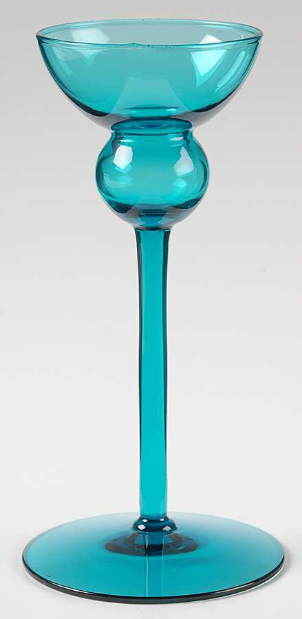 120 Peacock Blue 7" Single Light Candlestick by Fostoria-1