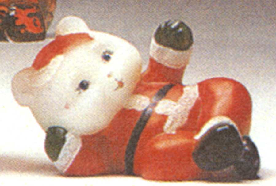 Happy Santa #5233 Reclining Bear by Fenton-1