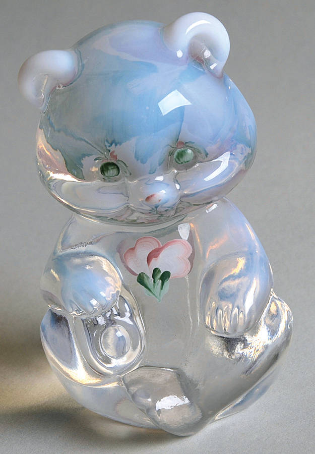 Animals and Figurines (Decorated, Not in Line) #5151 Sitting Bear Cub by Fenton-1