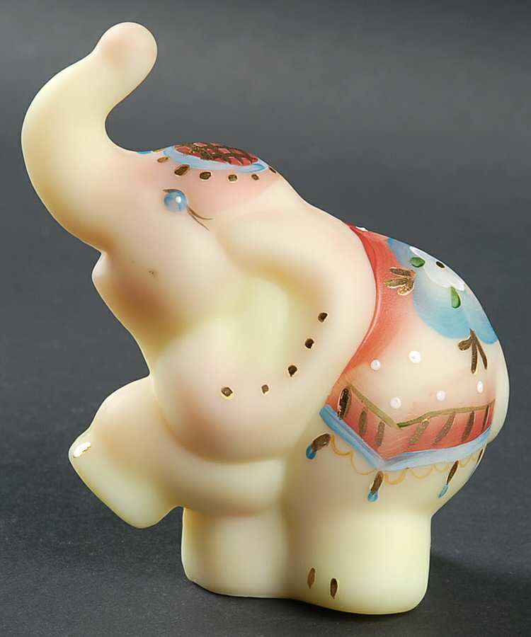 Animals and Figurines (Decorated, Not in Line) #5136 Circus Elephant #S5136-Signed Scott Fenton by Fenton-1